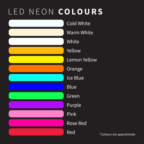 PerformLED Neon Logo Colours